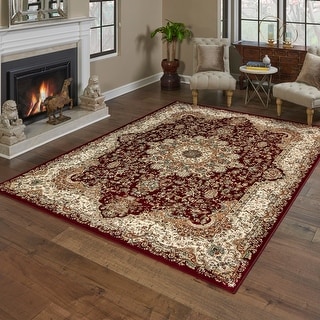 Gertmenian Majestic Silas RedTraditional Boarder Medallion Area Rug