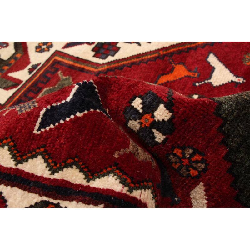 ECARPETGALLERY Hand-knotted Konya Anatolian Dark Red Wool Rug - 5'5 x 10'1