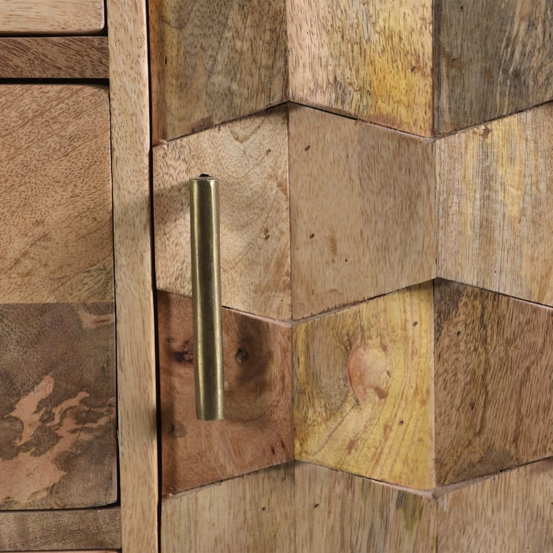 Christopher Knight Home - Latimer Mid-Century Modern Handcrafted Mango Wood 3 Drawer Sideboard with 2 Doors