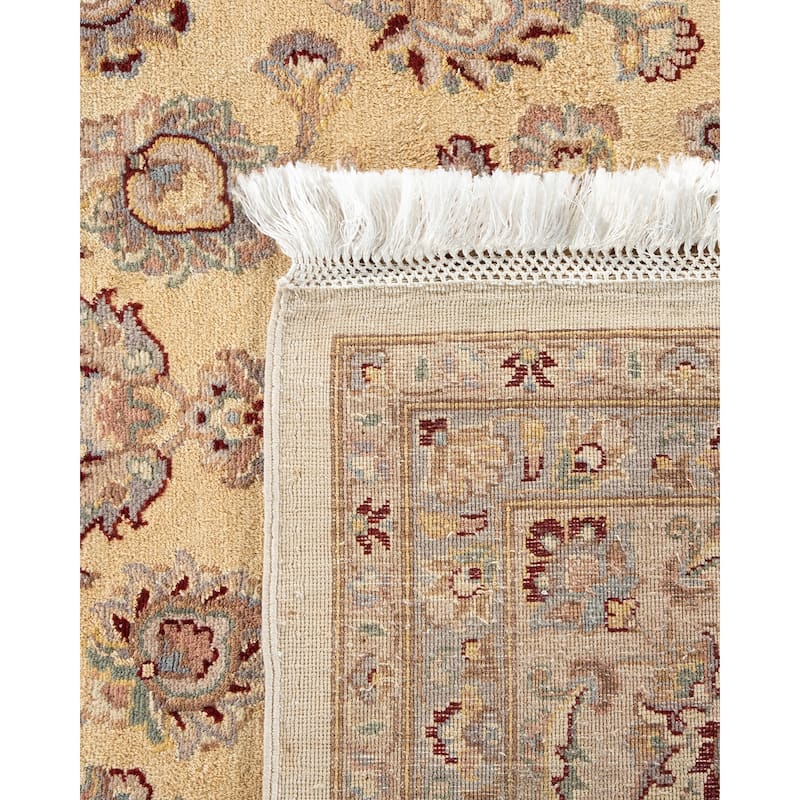 Overton Hand Knotted Wool Vintage Inspired Traditional Mogul Beige Area Rug - 9 x 12