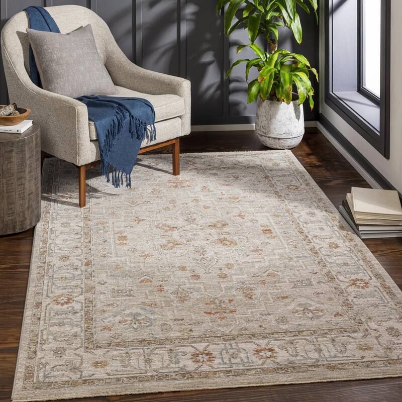 Betty Classic Medallion Area Rug - 6' 7" x 9' 6" - Beige/Light Grey