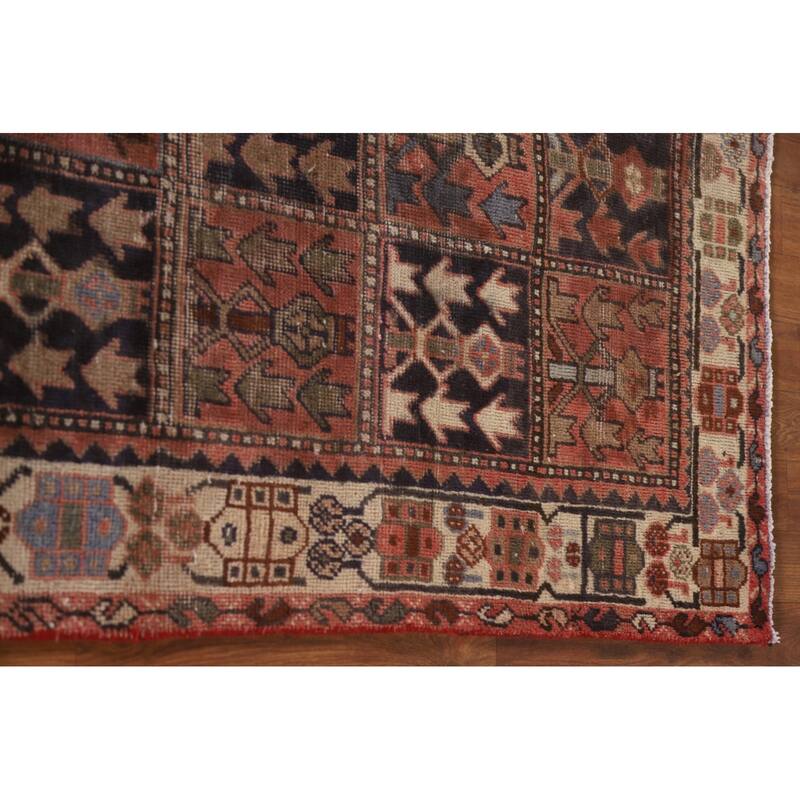 Garden Design Bakhtiari Persian Antique Rug Hand-knotted Wool Carpet - 4'8"x 9'4"