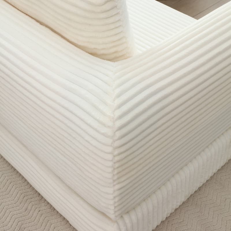 2 in 1 Folding Sofa Bed, Corduroy Convertible Sleeper Couch with Pillows, Boneless Futon Floor Sofa