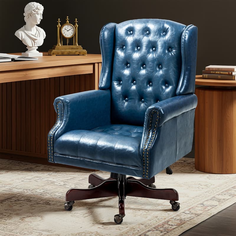 AVAWING Classic Executive Office Chair High Back Wingback Boss Chair - N/A