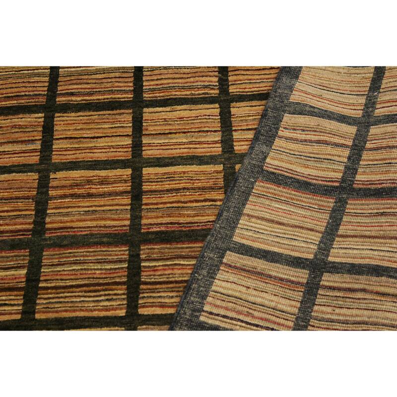Chromatic Mosaic Gabbeh Hand Knotted Wool Rug