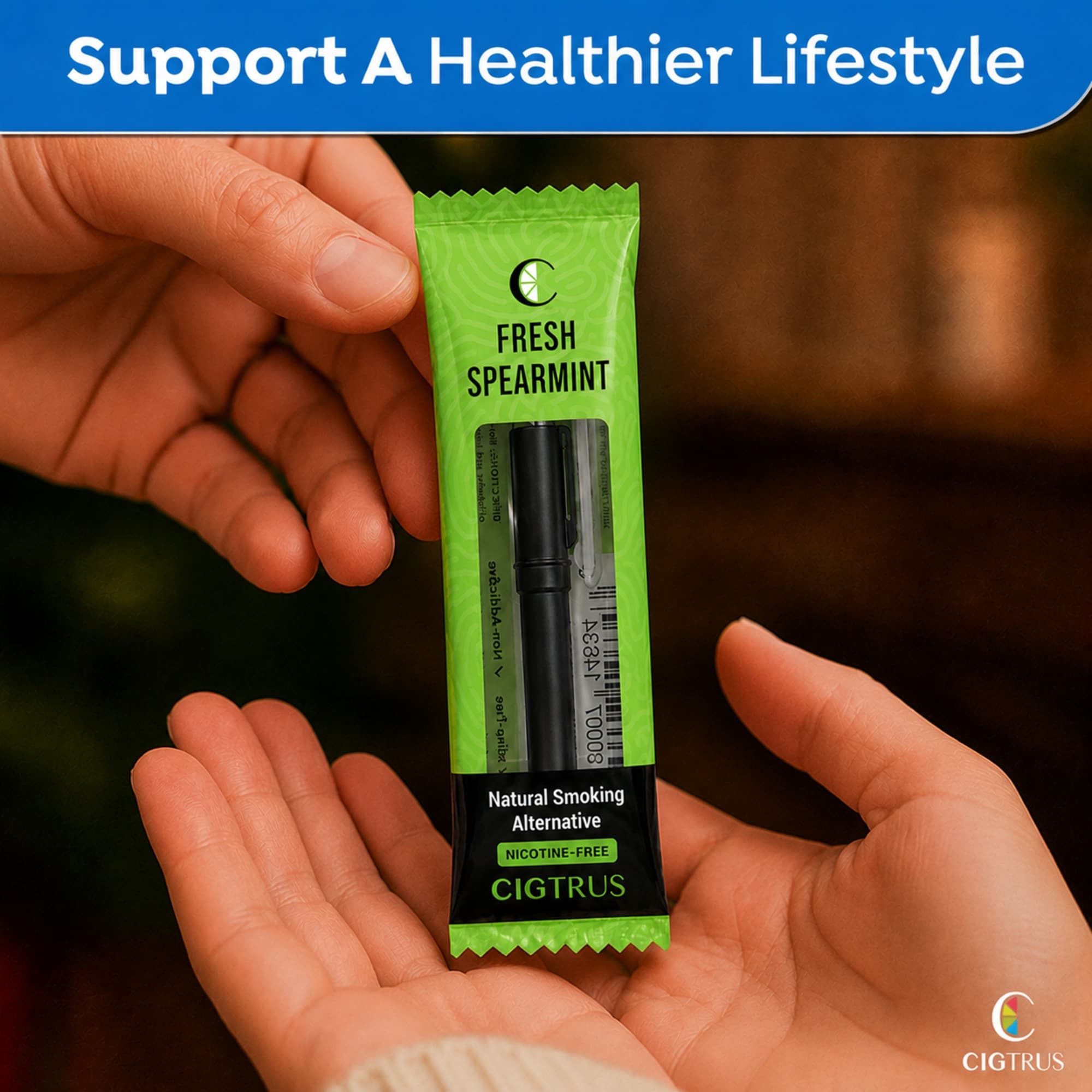 cigarette alternative inhaler Icy Peppermint Nicotine-Free Smokeless 3 Pack Cigtrus Set of 6 Nicotine