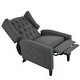 preview thumbnail 13 of 54, Manual Adjustable WingBack Recliner Chair, with Foldable Side Table, USB Charging Ports, PushBack Reclining Chairs