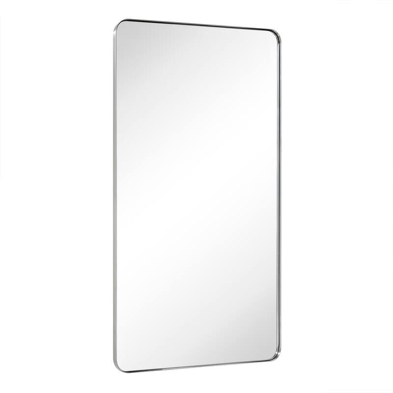 TEHOME Kengston Modern & Contemporary Rectangular Bathroom Vanity Mirror - 30'' x 60'' - Brushed Nickel