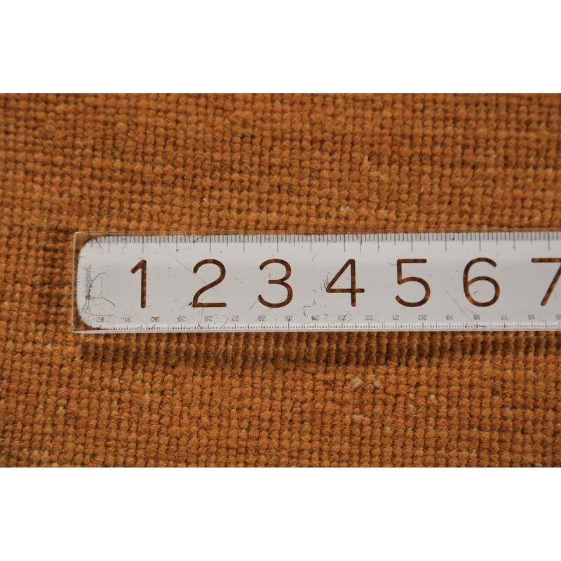 Modern Gold Gabbeh Oriental Rug Handmade Wool Carpet - 2'9" x 4'0"