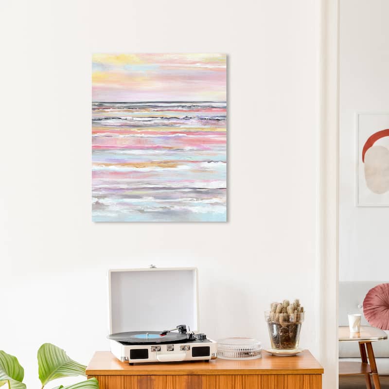 Wynwood Studio Abstract Softhearted Vibe - Doll Memories Pink and Pastel Pink Nautical & Coastal Wall Art Canvas Print - 24 x 20