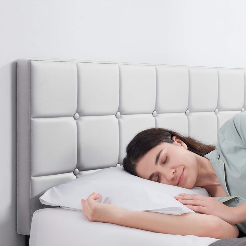 Nestl Button Tufted Upholstered Adjustable Headboard