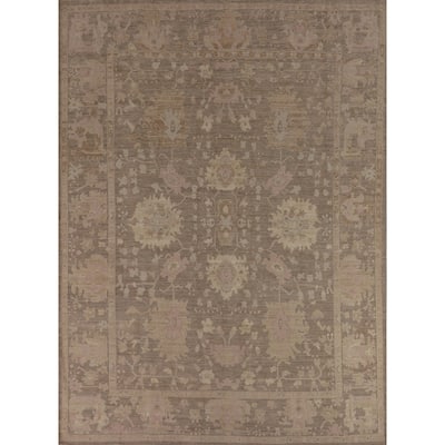 Vegetable Dye Oushak Area Rug Turkish Hand-Knotted Wool Carpet - 8'1"x 10'0"