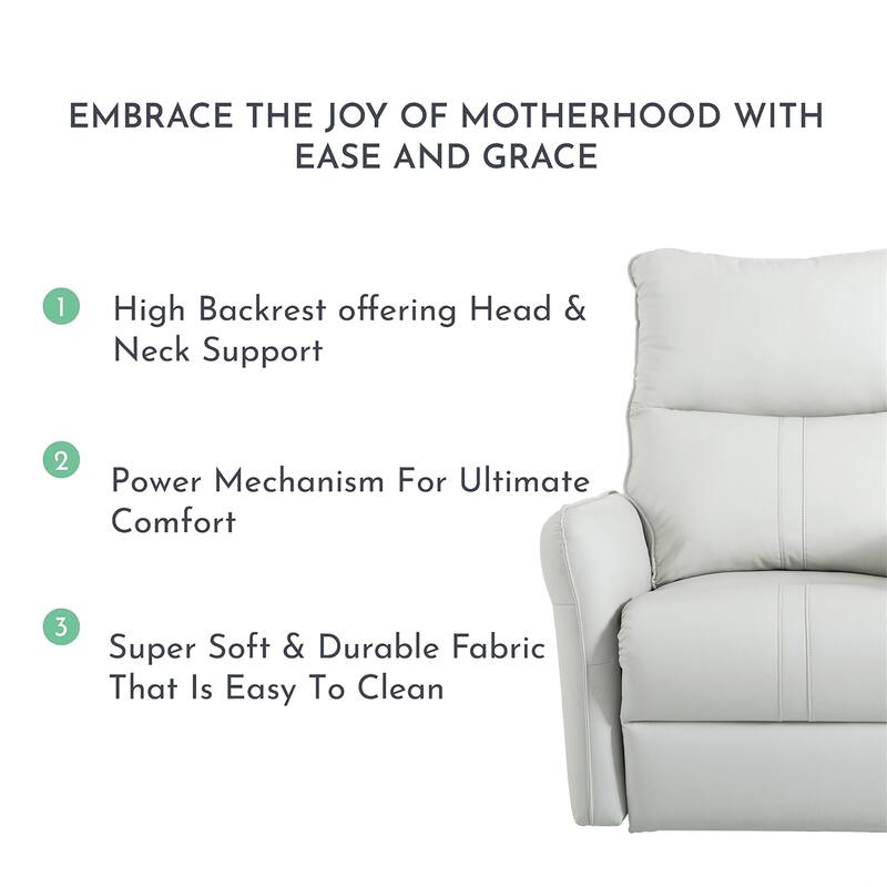 MERAX 270° Power Swivel Rocker Recliner Chair with USB Ports