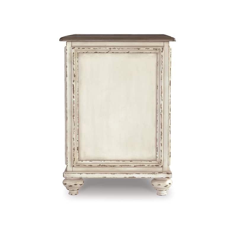 Signature Design by Ashley Realyn White/Brown 2-Piece Table Package - 47" W x 28" D x 18" H