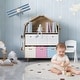preview thumbnail 4 of 12, Fortune Candy House-Shaped Kids Storage Cabinet with Fabric Bins, Multi-Compartment Toy & Book Organizer, Vertical Design