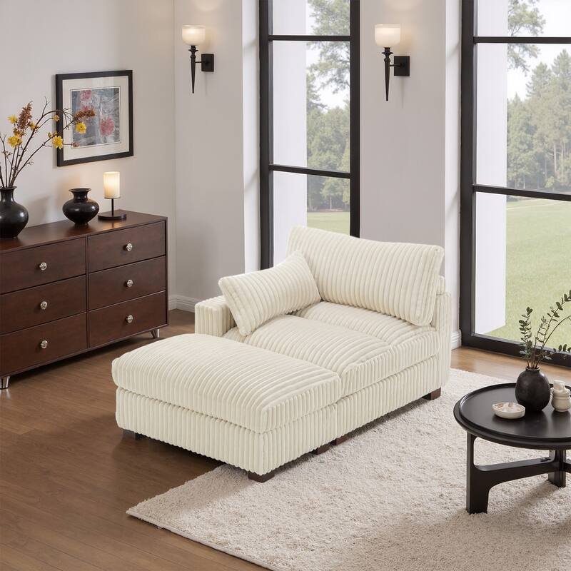 Plush Cloud Couch Modular Sectional Sofa with Ottoman