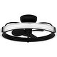 preview thumbnail 2 of 7, Elrod Integrated LED Matte Black Ceiling Fan Light