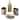 Nicole Miller Harper 4-Piece Bath Accessory Set - Bath Acc 4pc Set - TM, TB, SD, LP
