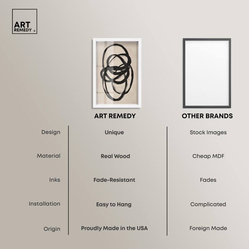 Beige Black I Shadowbox by Art Remedy