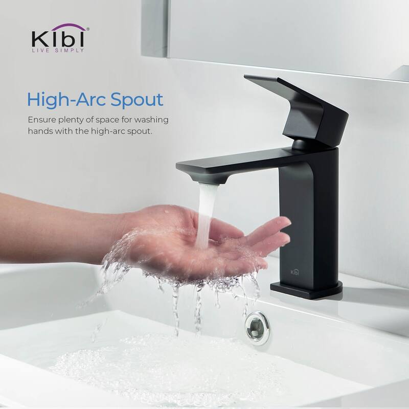 Lead-free Solid Brass Single Handle Bathroom Vanity Faucet with Hose