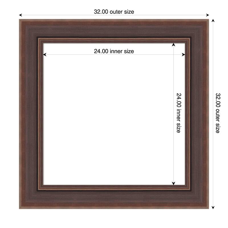 Moab Brown Bronze Framed Dry Erase Magnetic Board - 32 x 32 in