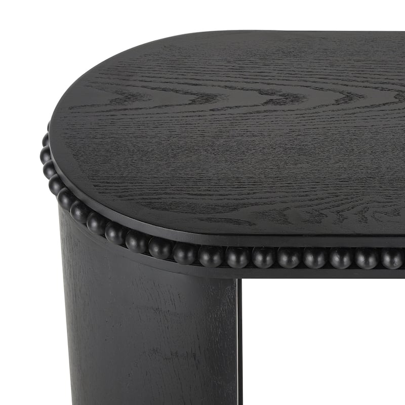 Entryway Accent Table with Beaded Trim and Reversible Curved Legs,for Hallway,Living Room
