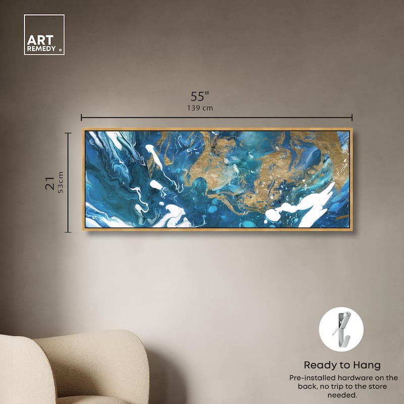 Egyptian Eye Blue Panoramic Canvas by Art Remedy