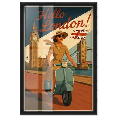 Scooter English Travel Shadowbox by Art Remedy