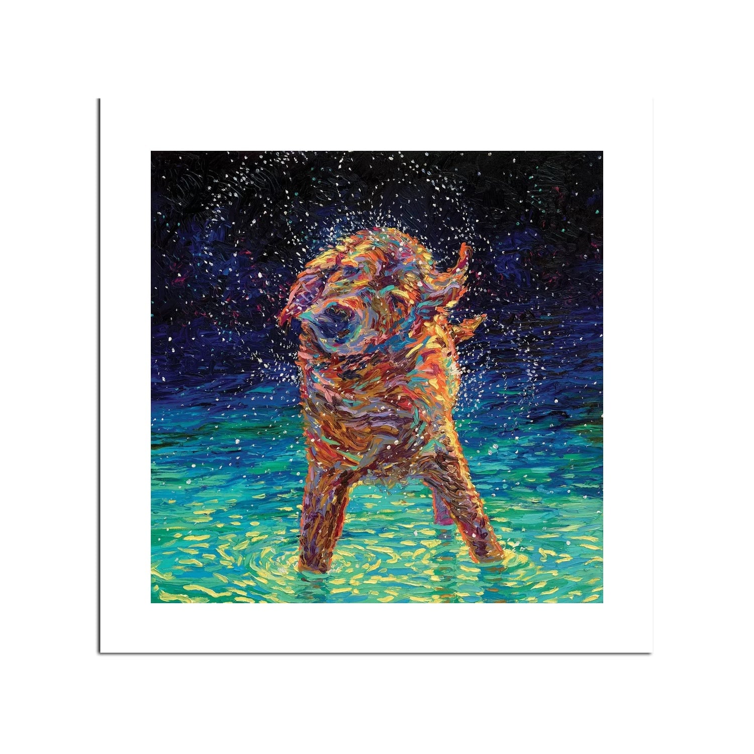 Moonlight Swim Fine Art Paper Print by Iris Scott - Multi