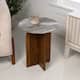 Option White Marble/Honey Wood