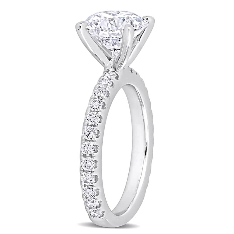 Miadora 1 1/5ct to 2 5/8ct TDW Certified Diamond Solitaire Engagement Ring in 14k White Gold