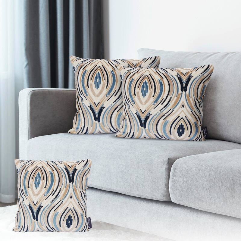 Lincove Accent Pillow Cover with Insert – Premium Quality, Soft Elegant Finish - 20x20 - Woven Waves