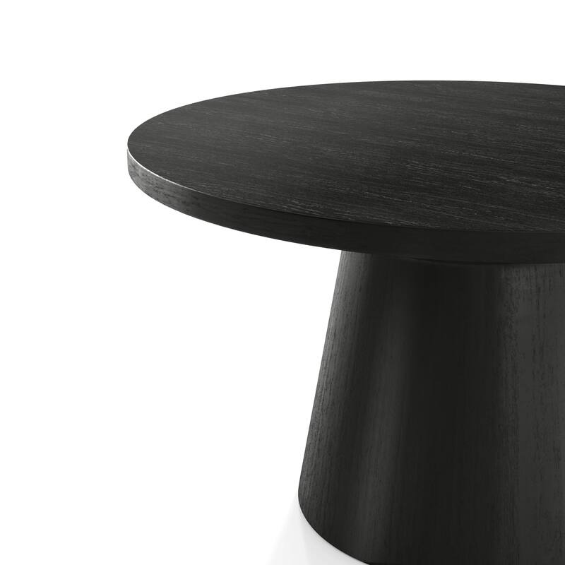 Furniture of America Vitten Modern 2-Piece Solid Wood Round Accent Table Set