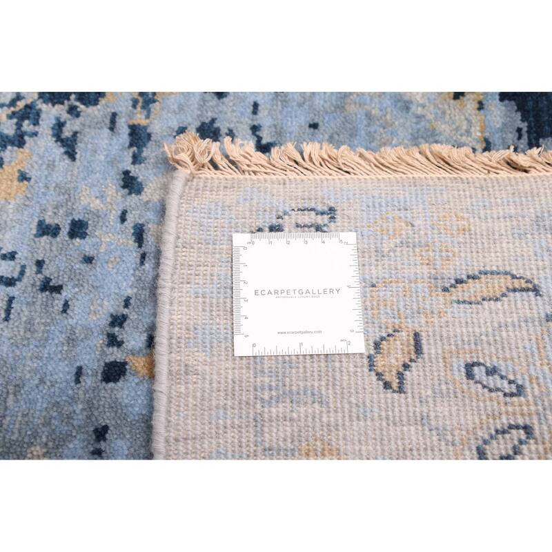ECARPETGALLERY Hand-knotted Heritage Light Denim Blue Wool Rug - 8'1 x 9'11