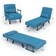 preview thumbnail 2 of 17, Costway Folding 5 Position Convertible Sleeper Bed Armchair Lounge