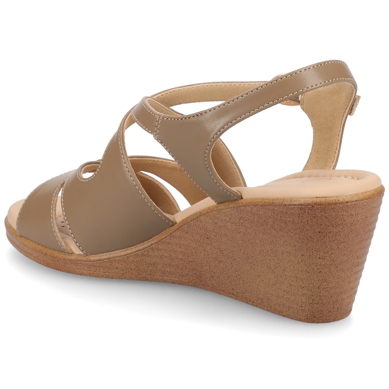 Journee Women's KedzieII Medium and Wide Width Wedge Sandals