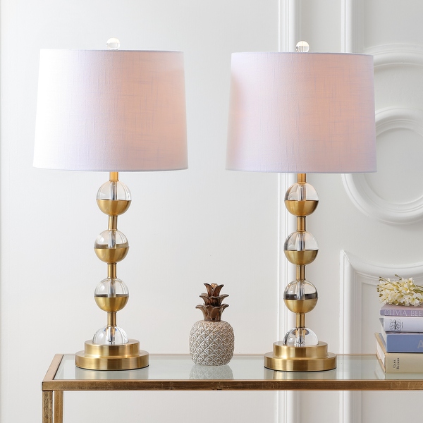 SAFAVIEH Lighting Andino Gold 32-inch Table Lamp (Set of 2) - On