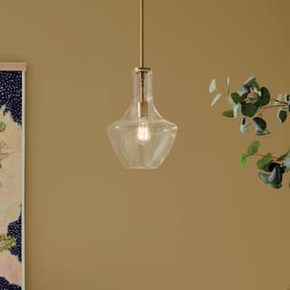 Kichler Lighting Everly 1-Light Bell Pendant Light with Seeded Glass