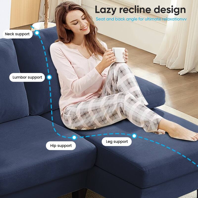 Mixoy W110"Velvet U-Shaped Sectional Sofa Couches,Upholstered 4-Seater Sofa with Double Chaises and Sleepable Armrest