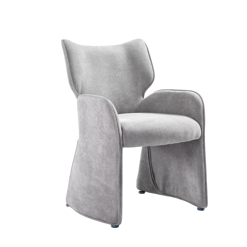 Olivia Modern 7-Piece Dining Set with Upholstered Chairs and Tempered Glass Tabletop