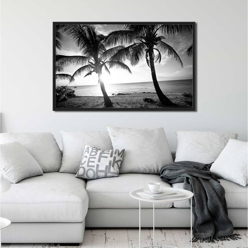 "BW Bimini Sunset" Print on Floating Canvas