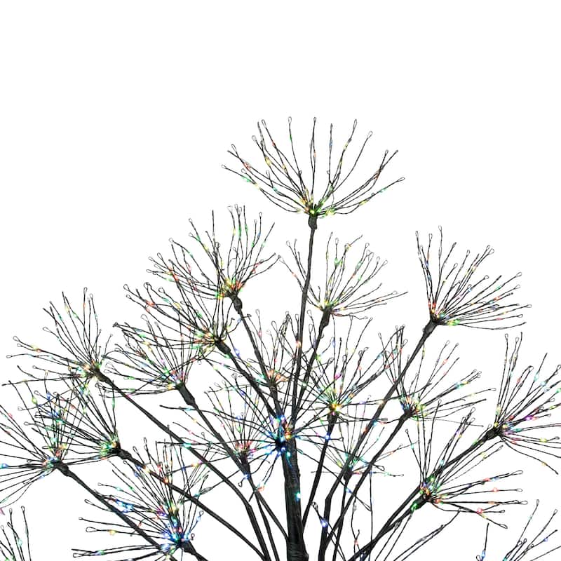 5' LED Lighted Christmas Fireworks Tree, Multi-Color Lights