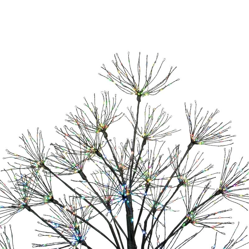 5' LED Lighted Christmas Fireworks Tree Multi-Color Lights