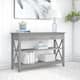 Console Table with Drawers and Shelves - Cape Cod Gray