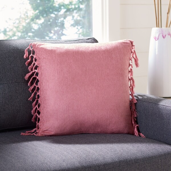 Boho fringe throw pillow top