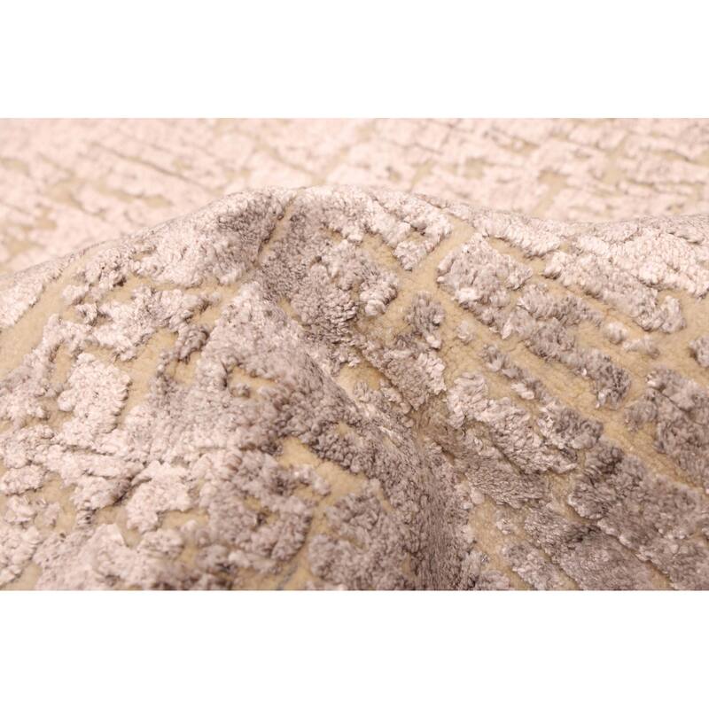 ECARPETGALLERY Hand-knotted Legacy Grey Silk, Wool Rug - 5'10 x 5'10