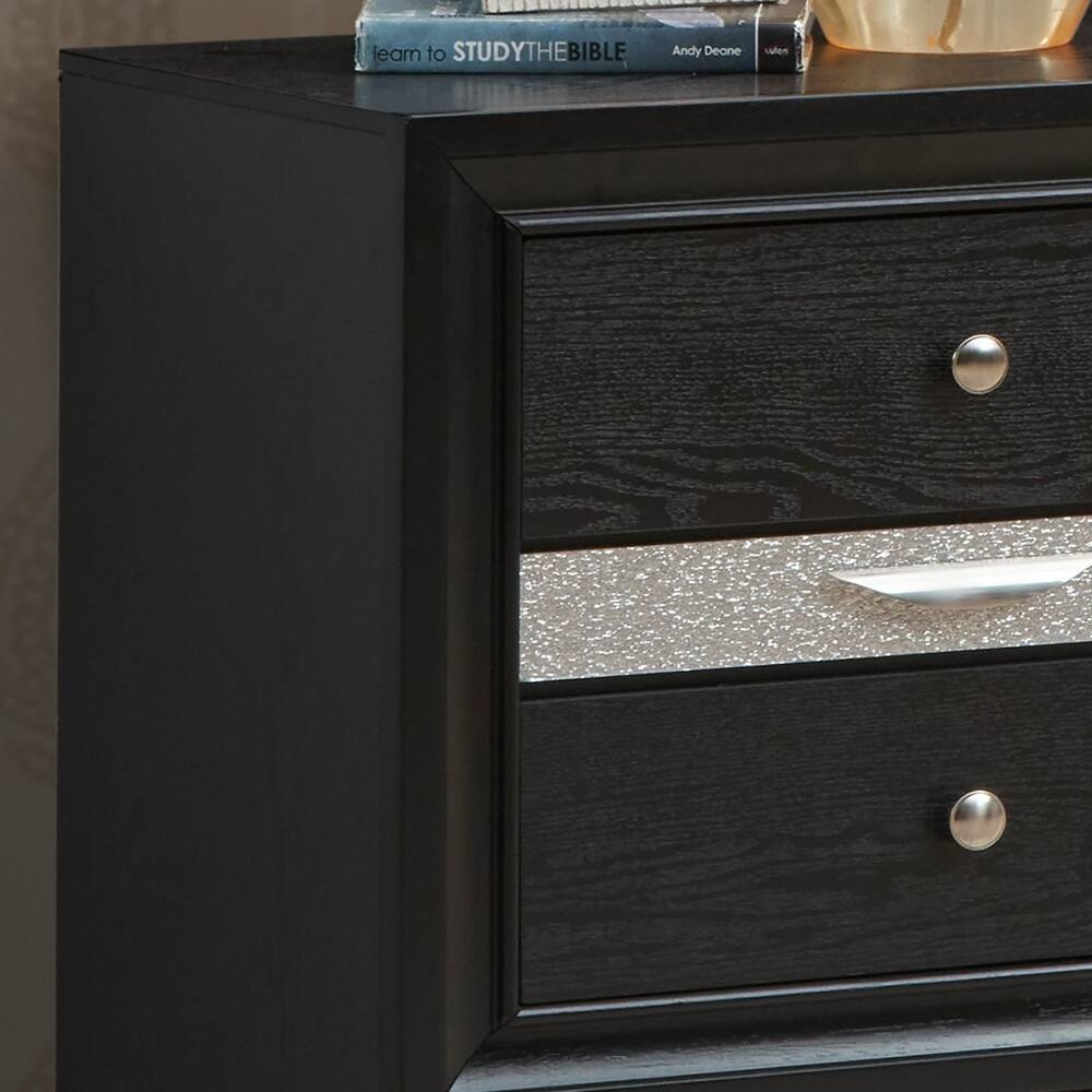 Modern Bedroom Cabinet with Three Spacious Drawers Storage Nightstand Bedside Table for Bedroom