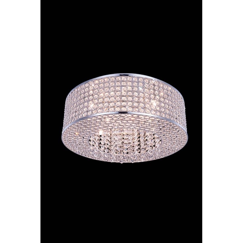 Amelie 8-Light 20 in. Chrome Flush Mount with Royal Cut Crystals - chrome (royal cut crystals) - chrome (royal cut crystals)