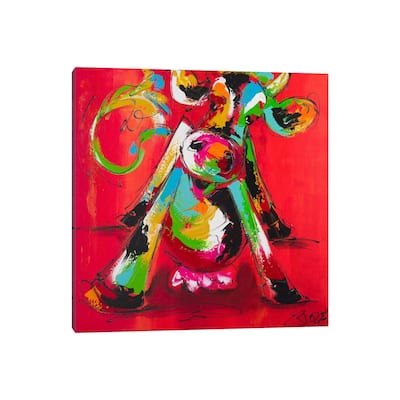 iCanvas "Disco Cow II" by Art Fiore Canvas Print