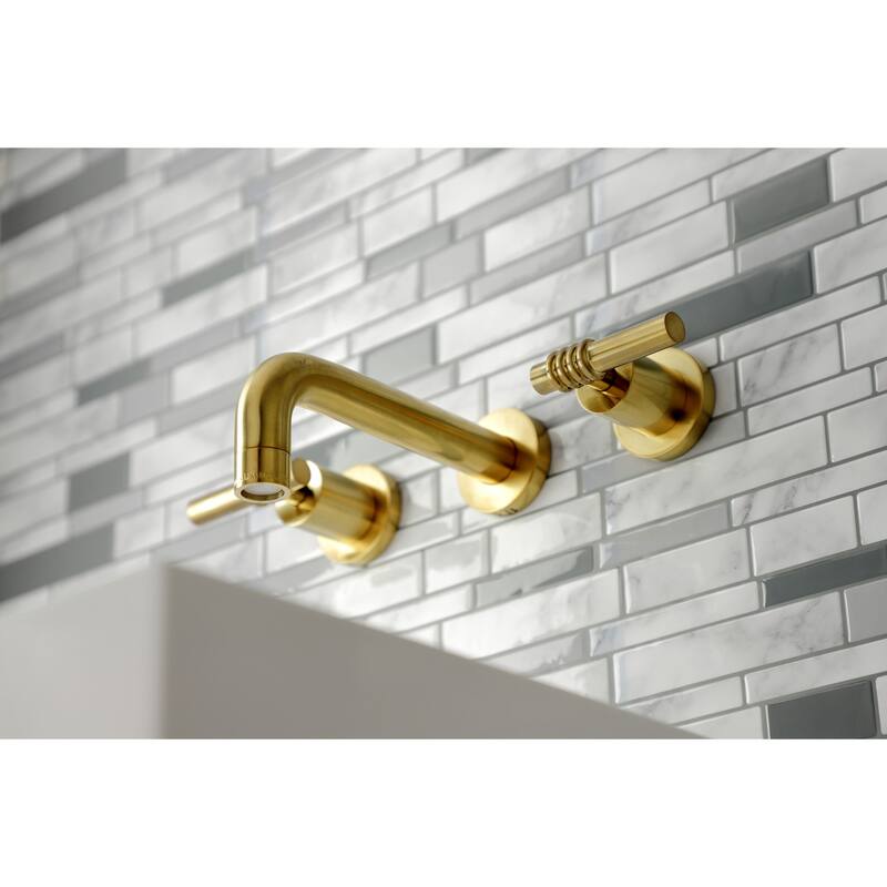 Milano Two-Handle 3-Hole Wall Mount Bathroom Faucet